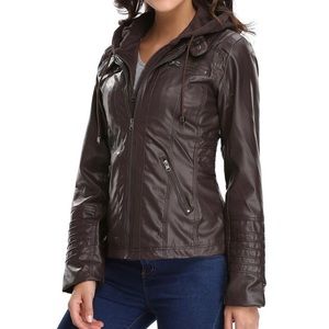 Newbestyle bomber hood zipper jacket